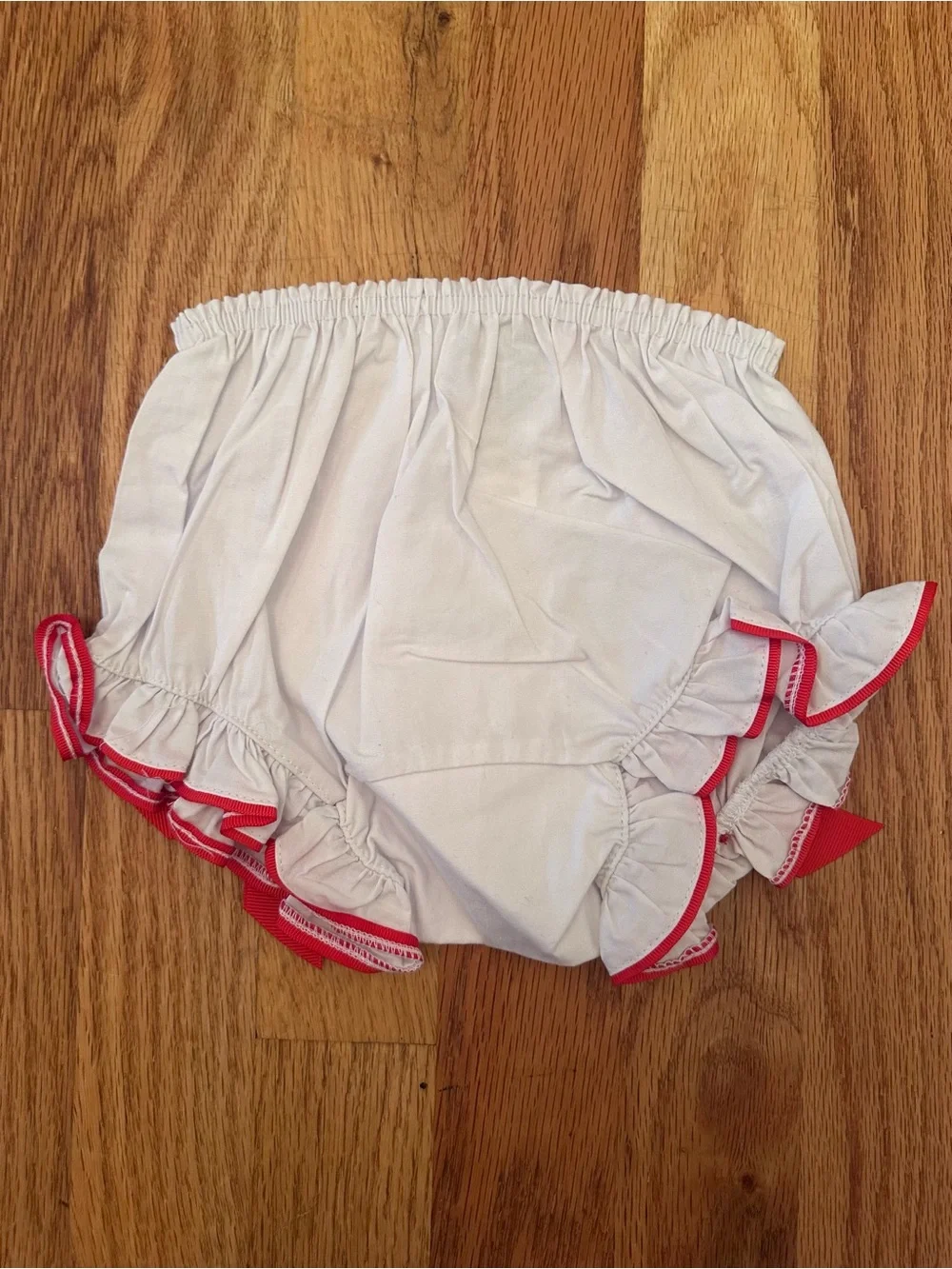 Mud Pie Baby Size 12-18m White Frosty the Snowman Diaper Cover with Red Bows